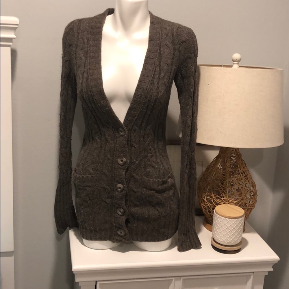 Small Abercrombie and Fitch Brown Cardigan Jacket